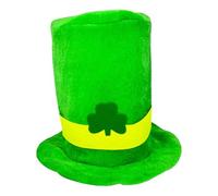Eoixuqba Chapeau de la Saint Patrick, chapeau haut de forme vert - Chapeau haut de forme Leprechaun vert avec boucle | Chapeaux de cosplay de vacances irlandais de luxe, chapeaux de lutin pour
