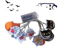 Eoixuqba Décorations d'halloween Guirlandes Lumineuses,Guirlande Lumineuse Fête | Décoration Résistante aux Intempéries pour Balcon Clôture Arbre Jardin Cour Terrasse Intérieur