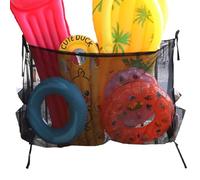 Eoixuqba Filet De Rangement pour Piscine Sac en Filet pour Organisateur Sac De Rangement Suspendu pour Piscines Organisateur De Jouets De Piscine pour Jouets Gonflables, Radeaux, Balles, Clôture