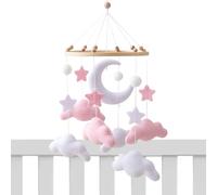 Eoixuqba Jouet De Poussette Bébé - Mobile De Berceau Nuage Apaisant | Décoration Apaisante en Feutre pour Filles et Garçons Crèche Chevet