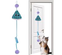 Eoixuqba Jouet pour Chat À Suspendre Au Plafond - Jeu Interactif De Taquinerie - avec Balle Et Ressort, Jouets Interactifs en Papier Crissant pour Chats - pour Stimulation Mentale et Exercice Chiot