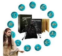 Eoixuqba Runes pour débutants, Pierres païennes, Outils de Divination avec Guide et Sac pour Femmes, débutants, décoration d', rituels spirituels, Pratiques