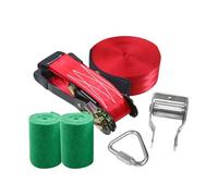 Eoixuqba Slack Line et balançoire,avec poulie protectrice d'arbre et Ensemble extérieur | Set de Parcours d'obstacles d',pour Adolescents garçons Filles Terrain de Jeux Camping plages