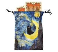 Eoixuqba Soupchoir du Support de Carte de Tarot, Pochettes de Sacs de Tarot | Support de Rangement du Sac à Crampons 13x18cm - Case de Protection du Deck pour Les Decks Oracle, s'adapte à la Plupart