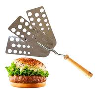 Eoixuqba Spatule Tourneur De Viande Pour Barbecue | Spatule en Acier Inoxydable avec Fentes pour le Poisson - Presse À Hamburger De Cuisine Raclette Pour Œufs Steaks Gâteaux Crêpes Et Poissons