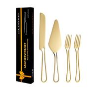 Eoixuqba Ustensiles à Fromage en Acier Inoxydable,Conception De Manche Ergonomique | Trancheur De Desserts,Spatule À Fromage, Coupe-Gâteau Pour Le Mariage, Les Fêtes De Housewarming, Le Repas Partagé,