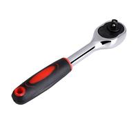 EOJDDPA 1/4 Inch Drive Ratchet Wrench Heavy Duty Quick Release Socket Wrench Professional Grade 55# Steel Construction with TPR Handle for Car Repair Bike Maintenance Home Garage Workshop