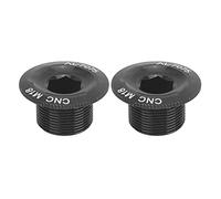 EOJDDPA 2 Pièces Boulons de Bras de Manivelle de Vélo Vis de Fixation en Alliage d'Aluminium pour Réparation de Pédalier de Vélo de Montagne Capuchons de Couvercle de Manivelle Haute (M18 Noir)