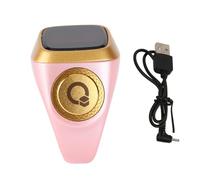 EOJDDPA Anneau de compteur intelligent avec support d'écran de 0,49 pouces APP Bouton CNC de 20 mm Anneau de comptage intelligent portable pour le suivi des prières et le comptage (Rose)