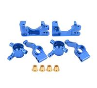 EOJDDPA Blocs de Direction, Supports de fusée et Porte-fusées en Aluminium pour Traxxas Slash 4x4 TSM 1/10 (Alliage d'aluminium, 56 g, Lot de 2). Pièces de Rechange durables et de Haute (Bleue)