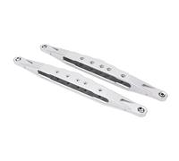 EOJDDPA Bras de Suspension arrière inférieurs renforcés en Alliage d'aluminium pour Voiture RC Tout-Terrain LOSI Super Baja Rey 2.0 à l'échelle 1/6 (2 pièces, 243 mm). (Argent)