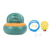EOJDDPA Canapé Gonflable PVC Flocage Ergonomique Confortable intérieur extérieur canapé d'air pour Salon Balcon Jardin Piscine léger Portable Facile à gonfler dégonfler Durable élégant (Verte)