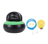 EOJDDPA Canapé Gonflable PVC Flocage Ergonomique Confortable intérieur extérieur canapé d'air pour Salon Balcon Jardin Piscine léger Portable Facile à gonfler dégonfler Durable élégant (Noire)