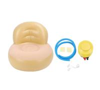 EOJDDPA Canapé Gonflable PVC Flocage Ergonomique Confortable intérieur extérieur canapé d'air pour Salon Balcon Jardin Piscine léger Portable Facile à gonfler dégonfler Durable élégant (Champagne)