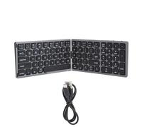 EOJDDPA Clavier Bluetooth Pliable sans Fil Ultra Fin Portable Pleine Taille avec pavé numérique pour iOS Android Ordinateur Smartphones tablettes Noir 35,8 x 10 cm