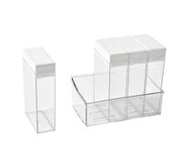 EOJDDPA Coffret d'assaisonnement 4 pièces hermétiquement scellé, récipient transparent pour sel, sucre, épices, organisateur de condiments pour la cuisine à domicile, usage commercial,