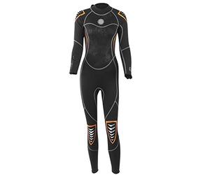EOJDDPA Combinaison de plongée 3mm, Combinaison à Manches Longues, Protection Solaire, Fermeture éclair au Dos, Motif phénix, L Femme