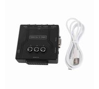 EOJDDPA Convertisseur de Composants RGBS VGA SCART vers YPBPR, Adaptateur de Signal vidéo de Haute qualité pour Consoles de Jeux rétro, matériau ABS 9x9.5x3.5cm