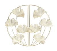 EOJDDPA Décoration murale en forme de feuille de Ginkgo, moderne et simple, style nordique, en métal doré, feuille de Ginkgo en fer forgé, sculpture murale à suspendre pour salon, chambre