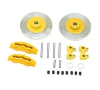 EOJDDPA Disque de Frein RC Disques de Frein de Roue de Simulation en Alliage d'aluminium avec étriers pour Voiture d'escalade TRAXXAS TRX4 TRX6 1/10 RC 2 pièces Accessoires usinés CNC (Jaune)