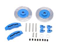 EOJDDPA Disque de Frein RC Disques de Frein de Roue de Simulation en Alliage d'aluminium avec étriers pour Voiture d'escalade TRAXXAS TRX4 TRX6 1/10 RC 2 pièces Accessoires usinés CNC (Bleue)