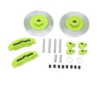 EOJDDPA Disque de Frein RC Disques de Frein de Roue de Simulation en Alliage d'aluminium avec étriers pour Voiture d'escalade TRAXXAS TRX4 TRX6 1/10 RC 2 pièces Accessoires usinés CNC (Verte)