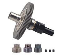 EOJDDPA Ensemble d'engrenages en métal Ensemble d'engrenages de Voiture RC Pignons différentiels Engrenage en Acier allié d'aluminium Solide et Durable pour Voitures télécommandées (Noire)