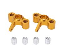 EOJDDPA Fusées de Direction en Alliage d'aluminium, Porte-moyeu, Bloc de Direction de précision Durable pour Voiture RC JLB 1/10, pièces de Mise à Niveau, léger, Ensemble de 2 pièces (Or)