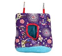 EOJDDPA Hamac Chaud en Peluche pour Oiseaux, nid Rond Pliable et Doux pour perroquets, perruches, Refuge pour Oiseaux, cabane d'hiver, Accessoire de Cage