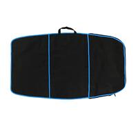 EOJDDPA Housse de Surf/Bodyboard en Polyester résistant avec Double Fermeture éclair. Rayures Jaunes, Rouges et Bleues. Dimensions : 123 x 71 cm (48,4 x 28,1 Pouces). (Tissu Noir à Rayures Bleues)