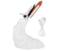 EOJDDPA Lampe de navette spatiale d'impression 3D USB LED veilleuse pour chambre d'enfant décor lumière de lune matériau PLA écologique 8 heures d'autonomie 110 220 V (L (28 cm/11,02 pouces) Type J)