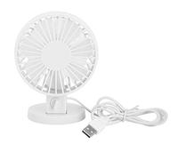 EOJDDPA Mini ventilateur de bureau portable alimenté par USB ultra silencieux, 2 vitesses réglables, inclinaison à 45 degrés pour la maison, le bureau, le bureau, plastique ABS blanc ou (Blanche)