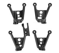 EOJDDPA Pièces d'accessoires de Support de Suspension léger usiné CNC en métal pour Tours d'amortisseurs RC pour SCX10 II 90046 90047 1/10 RC Crawler Noir 4 pièces