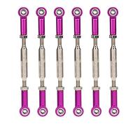 EOJDDPA Pièces de Mise à Niveau réglables en Alliage d'aluminium de biellette de tendeur de Tige de poussée de Voiture RC pour Les modèles de Voiture RC 6 pièces Options Multicolores de (Violette)