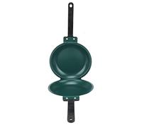 EOJDDPA Poêle à frire antiadhésive Double face, poêle à crêpes pour la cuisine, acier titane vert 22.1oz