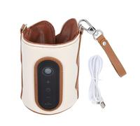 EOJDDPA Sac Chauffe-Biberon USB Sac Chauffant pour Bouteille de Lait Portable Léger Doux 26 Réglages de Température pour Camping Voyage Randonnée Nouvelles Mamans Cuir PU Silicone 12 x 8
