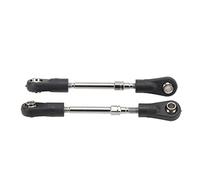 EOJDDPA Tige de Traction Servo RC, 2 pièces, Liaison de Direction en Acier et Plastique Durable de Haute qualité pour Voiture ZD Racing 10421 1/10 RC, Noir Argent