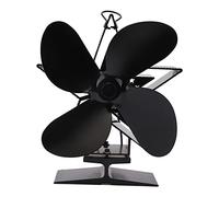 EOJDDPA Ventilateur de poêle à 4 pales alimenté par la chaleur, combustion thermodynamique du bois