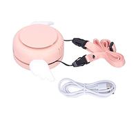 EOJDDPA Ventilateur électrique réglable avec charge USB Ventilateur portatif suspendu au cou NoBlade pour la maison Voyage en plein air Bureau Refroidisseur ABS pratique (Rose)