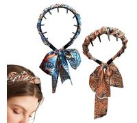 Eojpdji Bandanas Peigne Pour Femme | Accessoires Cheveux Bandau Peigne | 2 Pièces Accessoires Antidérapants Cerceaux Coiffure Styling Pour Quotidien Soirée Mariage Voyage Vacances
