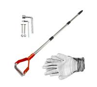 Eojpdji Binette de Jardin | Manche Long Réglable et Outil à Main | À Étrier Pour Le Désherbage Du Jardin,Pour Tranchage Ameublissement Houage Creusage Bordure Arrière-Cour Patio Ferme Pelouse Parterre