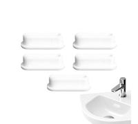 Eojpdji Bouchon de Vidange, 5 Pièces Joint Silicone Ovale Débordement, Conception Étanche Joint de Remplissage Anti Fuite pour Lavabo Salle de Bain Cuisine Plan de Travail Bac à Lingerie