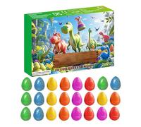 Eojpdji Calendrier de l'Avent Dinosaure - Compte à Rebours de Noël sur 24 Jours, Oeufs Dinosaures Cadeaux Bas De Noël Activité Familiale Décoration Festive École Maison Fête