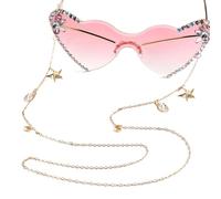 Eojpdji Chaînes pour lunettes femmes | Coquillage étoile de mer avec cordon à longueur réglable - Longueur ajustable,Cordon pour voyages, plage, vacances, quotidien, travail