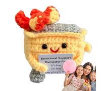 Eojpdji Crochet avec Design Poubelle en Feu - s en Tricot - Décor Fait Main pour Maman Saint-Valentin Noël Anniversaire Ami Pâques Maison