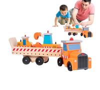 Eojpdji Jouet en Bois en Forme de Camion, Camion pour Apprendre et éduquer, véhicule de Construction en Bois - pour Filles, Maison, Salle de Jeux, Maternelle, Maternelle