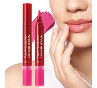 Eojpdji Kit Crayon à Lèvres et Huile Nutritive | Kit Double Pointe Crayon et Brillant à Lèvres,Cosmétiques Nourrissants Non Collants pour Femmes et Filles