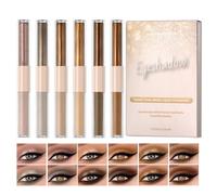 Eojpdji Lot de 6 fards à paupières liquides, étanches, double face, chatoyant, cosmétique liquide pour les yeux, pour femmes, adolescentes, débutantes, au quotidien, voyages, rendez-vous, fête