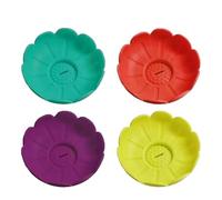 Eojpdji Porte-Glace Silicone Réutilisable,Lot de 4 Conteneurs à Glaces | pour Filles Garçons Plage Piscine Pique-Nique Barbecue Voyage Camping Arrière-Cour