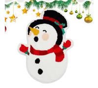 Eojpdji Tapis de Noël pour Cuisine | Tapis de Salle de Bain Séchoir Rapide | Antidérapant Lavable Motif Carte de Bonhomme de Neige Arbre Mignon | pour Chambre Maison Séjour Douche Cuisine Entrée